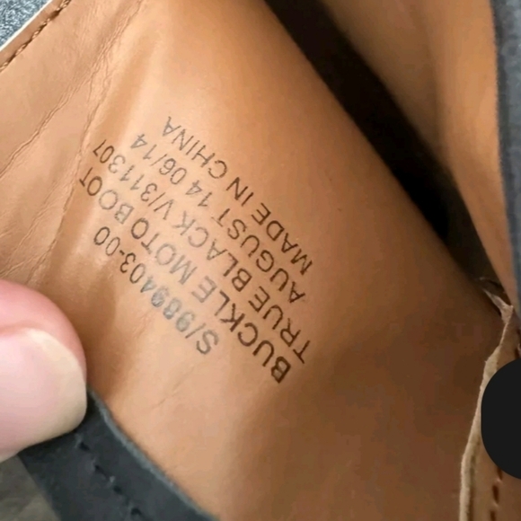 Gap Leather Black Buckle Moto Boots Size 6 Women's - Picture 9 of 9